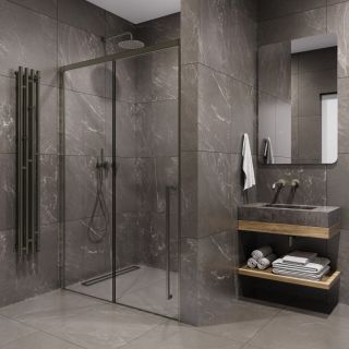 Душевая дверь в нишу Timo T49R 130 см правая никель